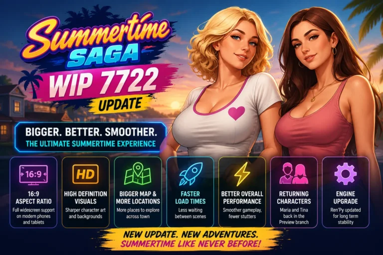 Summertime Saga WIP 7722 Update Explained New Features